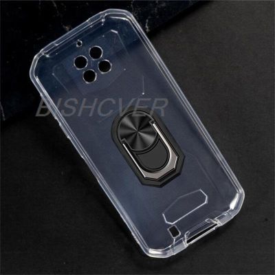 Magnet Phone Case For Oukitel WP6 Shockproof Soft TPU Silicone Cover On For Oukitel WP6 Case With Ring Holder