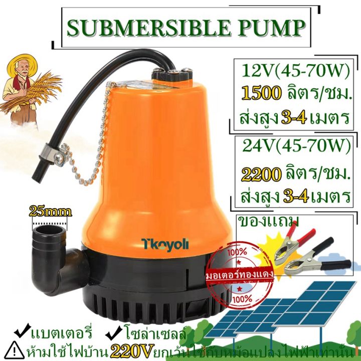 ปั๊มน้ำไดโว่แบตเตอรี่-ปั๊มแช่-1นิ้ว-dc-submersible-pump-12v-24v-bl-2023new-ปั๊มเหลืองขนาดเล็กๆ-มี-2-ขนาด