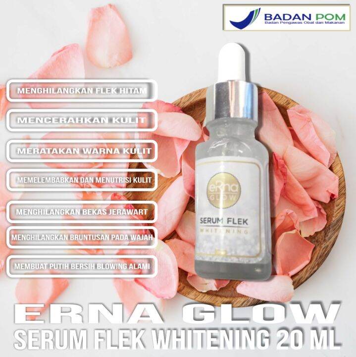 Serum Penghilang Flek Hitam Bikin Glowing Permanen Serum Erna Whitening ...