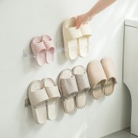 [COD] slipper wall-mounted bathroom hanging wall nail-free shelf no punching