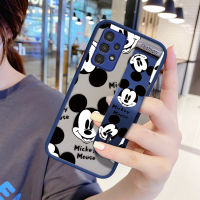 (With Wristband) Hontinga Casing Case For Samsung Galaxy A13 4G Case Shockproof Cartoon Mouse Transparent Phone Case Soft Edge Full Lens Protection Ca