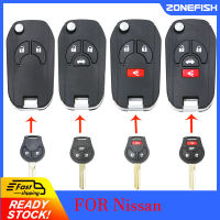 [OUS] เคสแปลงคีย์นิสสันอัลเมราสำหรับ Nissan Flip Key สำหรับนิสสันอัลเมรา Urvan Flip ตัวแปลงกรอบกุญแจรีโมทรถยนต์ผิวนอก F-62 KeyFob