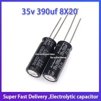 【cw】 5pcs New Rubycon imported electrolytic capacitor 35v 390uf 8X20 ruby zlh high frequency and long life