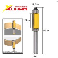 XUHAN 1pcs Flush Trim Router Bit ด้านบนด้านล่างแบริ่ง 8 Shank Woodworking เครื่องมือ บิตเราเตอร์งานไม้