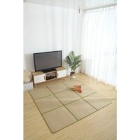 Meymey เสื่อพับหวาย Tatami ขนาด 180x180ซ.ม. สีน้ำตาลอ่อน