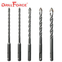 Drillforce 5PCS Glass Ceramic Tile Concrete Drill Bits Set 681012mm Carbide Tipped SDS Plus 160mm Masonry Drill Bit