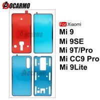 Aocarmo ฝาหลังเหมาะสำหรับ Xiaomi Mi 9 9Lite 9SE 9T Pro ฝาหลังกระจกติดกาวชิ้นส่วนใช้แทนกาวสติกเกอร์กล้อง