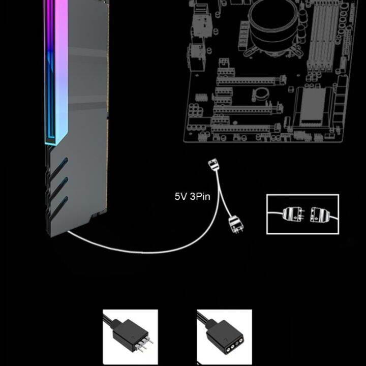 heatsink-memory-heat-dissipation-radiator-cooler-vest-argb-light-heat-sink-groove-design-aluminum-heatsink-argb