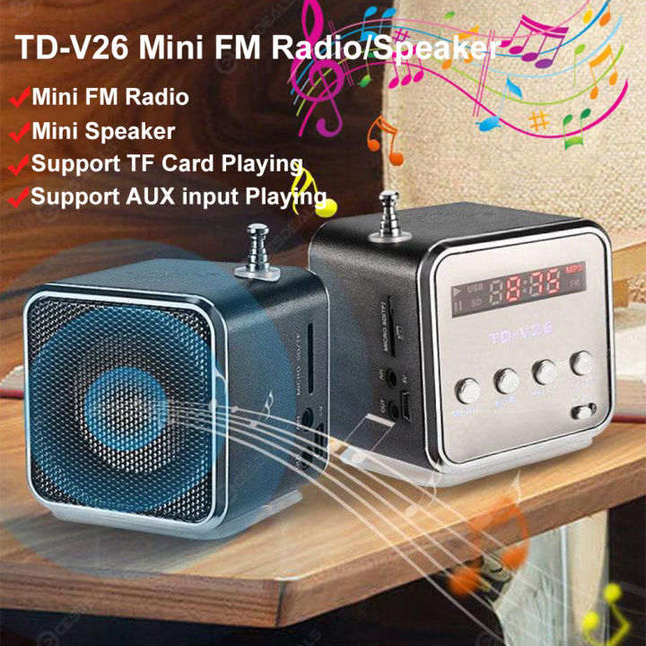 วิทยุ-fm-แบบพกพาพร้อมตัวรับสัญญาณบลูทูธ-micro-sd-usb-tf-เครื่องเล่นเพลง-mp3มีอินเทอร์เฟซเสียงลำโพง-lcd-stere