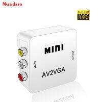 1080P Mini Video Converter RCA AV เป็น VGA Video Converter Conversor พร้อม AV2VGA เสียง3.5มม. Cvbs Audio To PC HD Converter