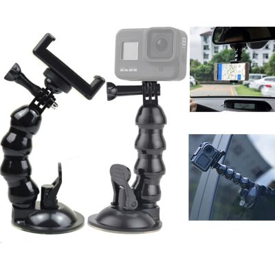4 Joints Suction Cup Car Mount Bracket For Gopro Hero 10 9 8 DJI Mount For Smartphone Phone Holder Action Camera Accessories