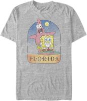 Nickelodeon Big &amp; Tall Squarepants Spongebob and Patrick Florida Mens Tops Short Sleeve Tee Shirt