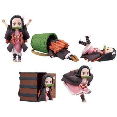 5ชิ้นภาพอนิเมะฆ่าปีศาจ Kimetsu No Yaiba WCF Kamado Nezuko ของเล่นน่ารักสำหรับเด็กตุ๊กตา PVC โมเดลสะสม