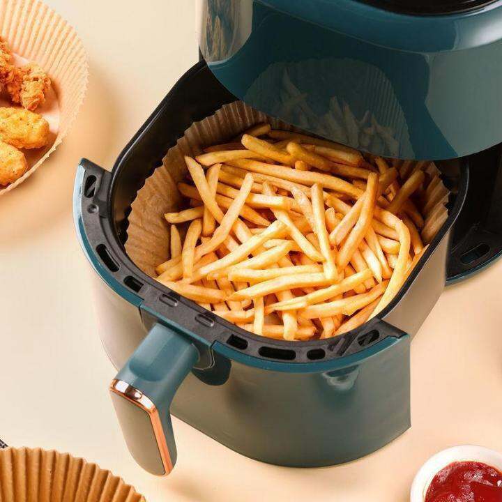 tomor-life-แผ่นรองหม้อทอด-air-fryer-กันติดทรงกลมและสี่เหลี่ยม50ชิ้น-100ชิ้นกระดาษรองอบดูดซับน้ำมันเกรดอาหาร