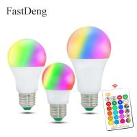 110V 220V E27 RGB LED Bulb Lights 5W 10W 15W RGB Lampada Changeable Colorful RGBW LED Lamp With IR Remote Control Memory Mode