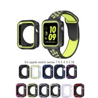 Double Color Case for Apple Watch Series 7 41MM 45MM Bumper Cover Case Protector for iwatch 6 5 4 3 2 SE 40 42 44 38MM TPU Case