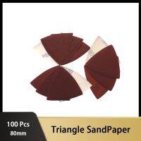 80mm Triangle SandPaper 100pcs Hook Loop Sandpaper Disc Delta Sander Abrasive Tools for Sanding Grit 40-1000