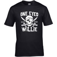 เสื้อยืดโอเวอร์ไซส์เสื้อยืด ผ้าฝ้ายแท้ พิมพ์ลาย One Eyed Willie The Goonies 80s สีดํา แฟชั่นสําหรับผู้ชายS-4XL  VOYS