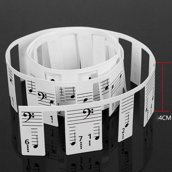 สติกเกอร์คีย์บอร์ดเปียโนแกรนด์-ตรง-เปียโนไฟฟ้า61-88-คีย์สัญกรณ์แถบกระดาษโน้ตสัญลักษณ์ป้ายสำหรับนักเรียนผู้เริ่มต้น