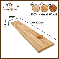 ชั้นวางของ ไม้Acacia หนา 18 mm กว้าง 10 cm. ยาว 110-200 cm. ไม้สักอินโด เหมาะสำหรับงาน DIY เอเชี่ยนวอลนัท  ชั้นวางของเล่น The good wood