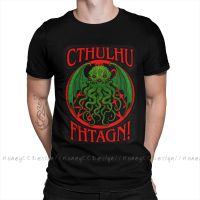 High Quality Men Cthulhu Lovecraft Black T-Shirt Fhtagn - Azhmodai Pure Cotton Shirt Tees Harajuku Tshirt