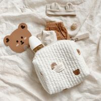 hot！【DT】▥▩♕  Cotton Baby Diaper Nappy Stroller Storage South Koreas Ins Embroidery Handbags