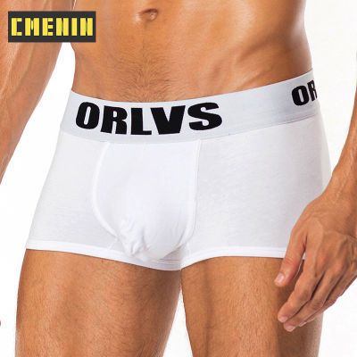 CMENIN (1 ชิ้น) Modal กางเกงในชายเซ็กซี่กางเกงบ็อกเซอร์ Breathable Mens Boxer Shorts Underpants Boxers Patchwork Pants OR125