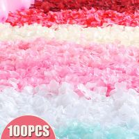 100pcs/bag Simulation Rose Petals Home Artificial Colorful Flower Romantic Silk Fabric Flowers Rose Birthday Wedding Decorations Artificial Flowers  P