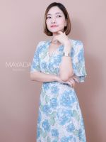 เดรสลายดอกสีฟ้า BRAND MAYADA BOUTIQUE