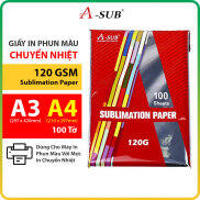 Giấy In Chuyển Nhiệt A-Sub Khổ A4 & A3 120gsm 100 Tờ