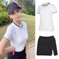 ●☽ 2022 New Golf Womens Clothing Tops Summer Slim Womens Tops Breathable Sweat-wicking Jersey POLO Shirts