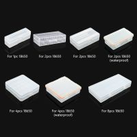 White 1 2 4 8x 18650 Battery Holder Storage Box Hard Case Holder With Hook For 1pc 2 4 8pcs 18650 Battery Plastic Cases