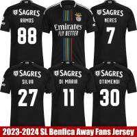 2023-2024 SL Benfica Away Jersey Otamendi Silva Ramos DiMaria Neres Football Sports Tee Plus Size