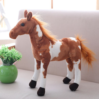 (ร้อน) ใหม่506070เซนติเมตรบิ๊กจำลองม้าของเล่นตุ๊กตาน่ารัก Staffed สัตว์ยูนิคอร์นตุ๊กตานุ่มเด็กของขวัญวันเกิดตกแต่งบ้าน