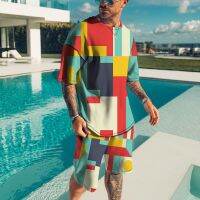 Mens Summer Shorts Set 3D Fashion Printed Oversize Breathable Sportswear Hip Hop Streetwear Casual O-Neck Man ClothesTracksuit