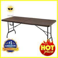 โต๊ะอเนกประสงค์พับลายหวาย SURE 179 ซม. สีน้ำตาลFOLDING TABLE SURE 179CM BROWN RATTAN **ราคาดีที่สุด**