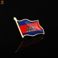 Asian Country Brooch Kingdom of Cambodia National Flag Metal Enamel Pin Mini Custom Lapel Pin Badge