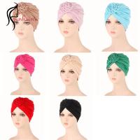 SANHUIWU สีทึบ ยืดได้ Underscarf หมวก beanies คลุมเต็ม หูฟังมุสลิม มุสลิม turbante สตรี hijabs ผ้าพันคอหัว ผ้าโพกหัวอิสลาม