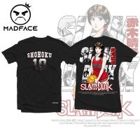 【New】S-4XL MAD FACE lalaki at babae parehong istilo slam dunk Akagi Haruko black and white anime trend T-shirt_08