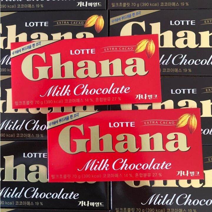 Lotte Ghana Milk Chocolate Dark 70g Roast SOLD PER BAR | Lazada PH