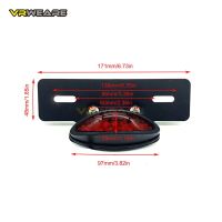 、‘【； Hot Motorcycle LED Rear Brake Tail Light Stop License Plate Lights For Motorbikes Truck ATV Trailer Cafe R