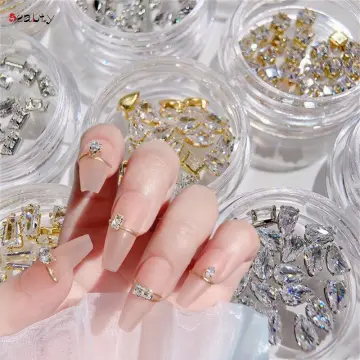 20PCS Zircon Nail Art Decoration Diamond Nail Rhinestone Metal Rivets 3D  Glitter