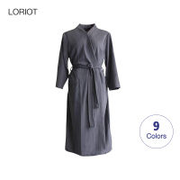 LORIOT เสื้อคลุมอาบน้ำสำหรับผู้หญิงวาฟเฟิลเสื้อคลุมชุดนอนชุดนอนชุดนอนเซ็กซี่ลำลองเกาหลี SA1042