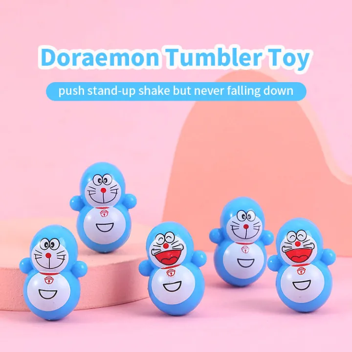 S9 3D 4cm Cute Funny Doraemonn Mini Tumbler Toy Compact Rolypoly Shake