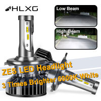 HLXG 2x LED H4 with ZES H7 LED chip Light Automible led headlight lampada led H11 luce blub 12000LM Warranty Bright 6000K White