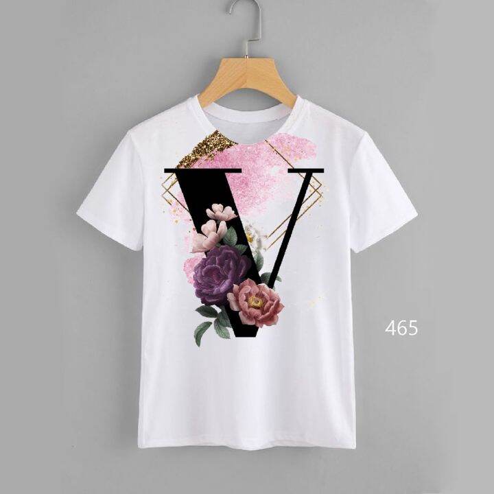 loso-store-เสื้อยืดพิมพ์ลาย-ลายตัวอักษร-u-v-w-x