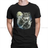 Wolf Foraging Tshirt Graphic Men Tops Vintage Fashion Summer Short Sleeve Cotton Harajuku T Shirt