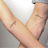 【YF】 Temporary Tattoo Sticker Hot Sale Always Fashion Body Art Waterproof Love Friendship