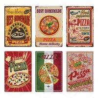 Delicious Pizza Metal Tin Sign Pizza Zone Plaque Vintage Shabby Chic Wall Decor for Snack Fast Food Restaurant Decoration(Contact seller, free custom pattern)