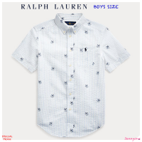 RALPH LAUREN ANCHOR-PRINT SEERSUCKER SHIRT ( เด็กโตผู้ชายอเมริกาอายุ 8-20 ปี )